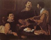 VELAZQUEZ, Diego Rodriguez de Silva y Three musician oil painting reproduction